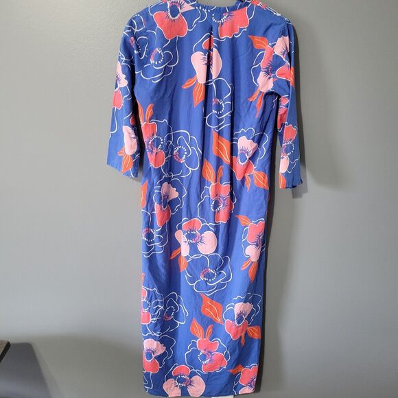 TUCKERNUCK Ro's Garden Maxi Dress Kaftan Size Small Embroidered Boho Tropical - Picture 3 of 15